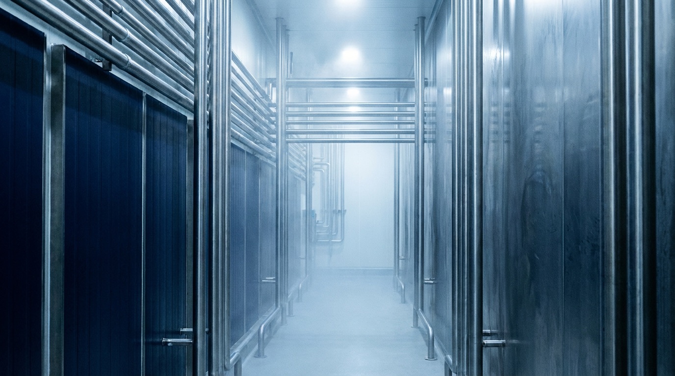 Illustrative image of commercial refrigeration plant interior