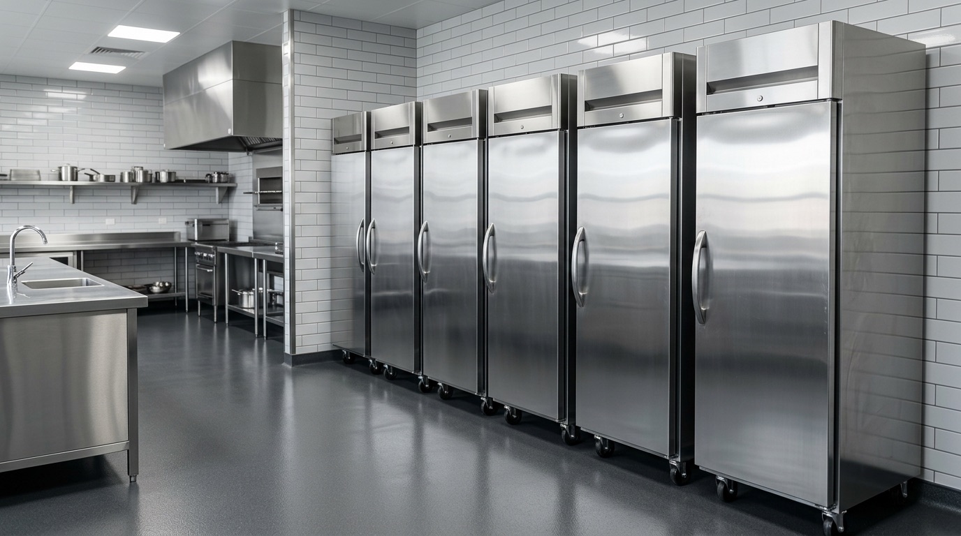 Illustrative image of commercial kitchen refrigeration
